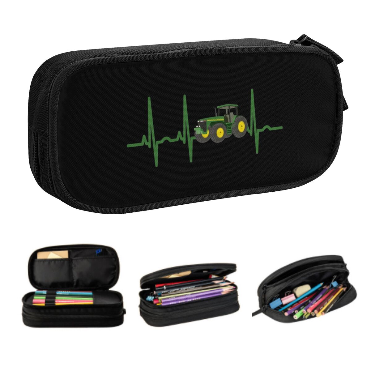 Agriculture Farming School - Heartbeat Tractor Design Cute Pencil Large
