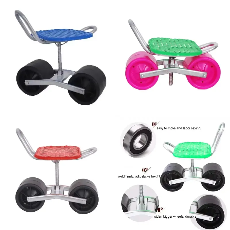 Agriculture Farming Work - Adjustable Height Rolling Stool for Women
