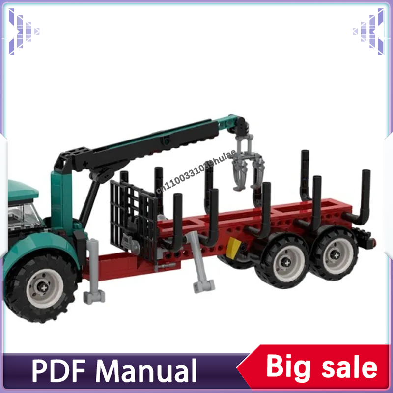 Farming Agriculture Model - Urban City Tractor MOC Building Set,