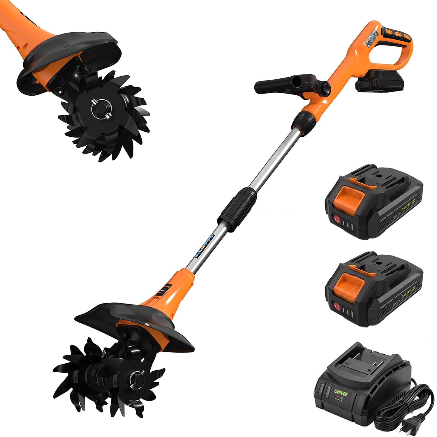 20V Cordless Garden Tiller, 2x - Farming Equipment For Agriculture ulasan dan harga