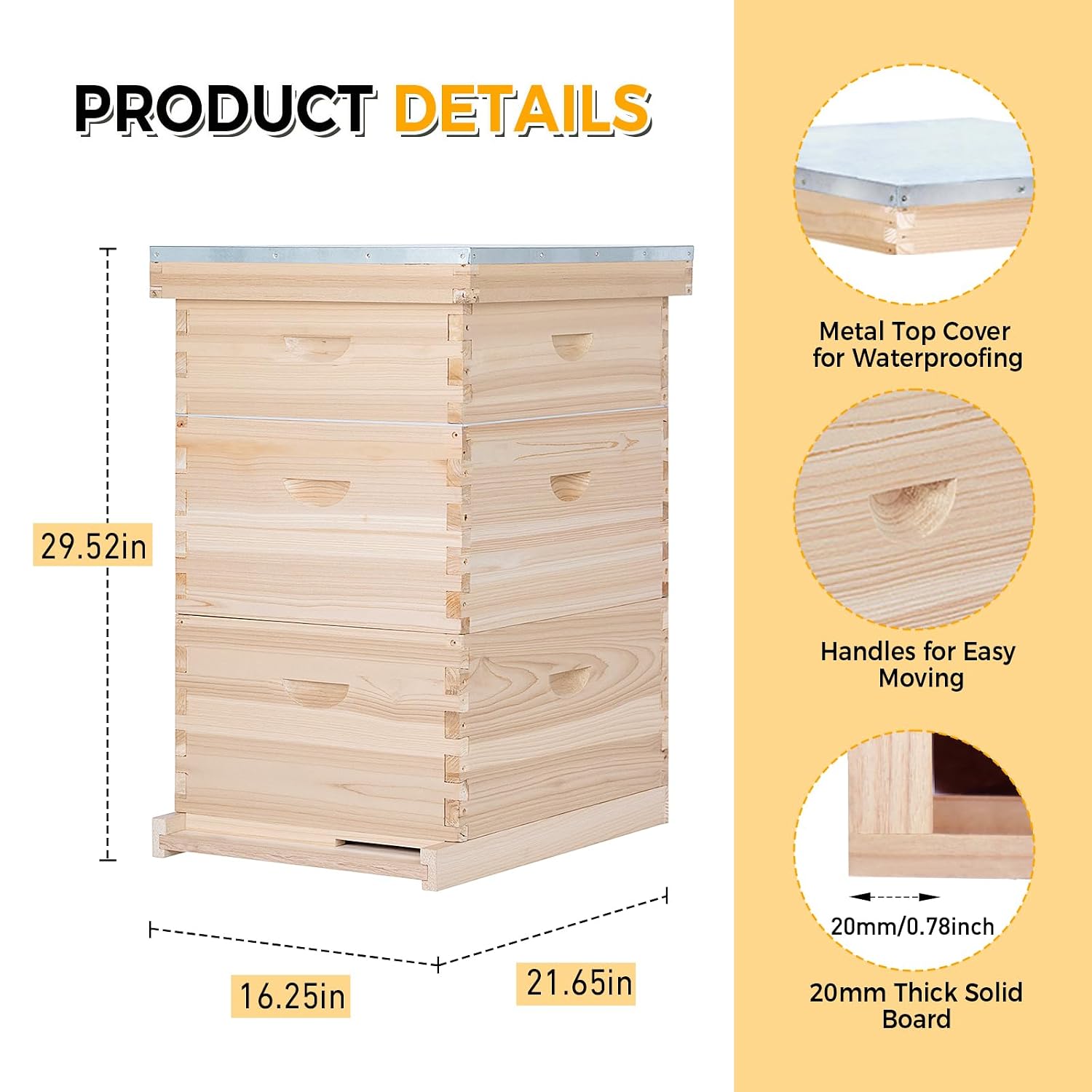 10-Frame Complete Bee Hives an - Beehive Frame Wax ulasan dan harga
