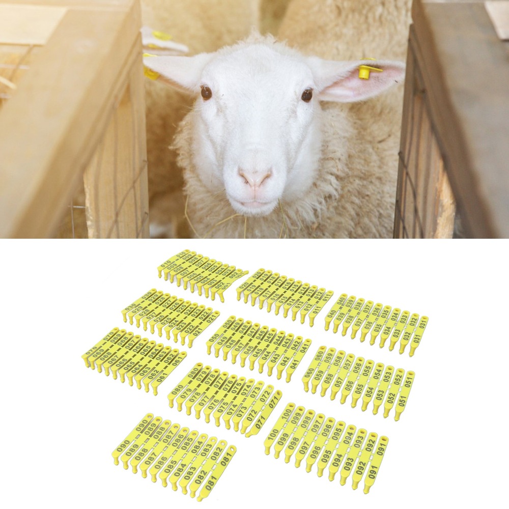 100Pcs Number 001-100 Livestoc - Livestock Ear Tag ulasan dan harga