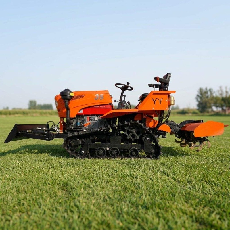 Crawler 4WD Rotary Tiller 35HP - Farming Agriculture Equipment ulasan dan harga